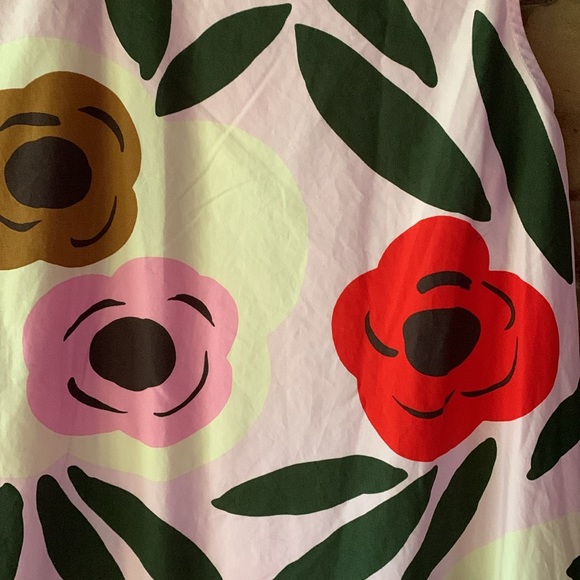 Marimekko for Uniqlo pink & red floral midi dress - Picture 4 of 8